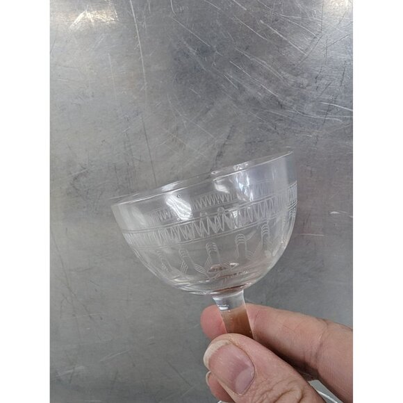 Bryce Etch #334 Liqueur Glasses 3 3/4" Stemmed Set of 3 - Picture 4 of 5